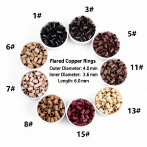 4.0 × 3.6 × 6.0 mm Flared Copper Rings