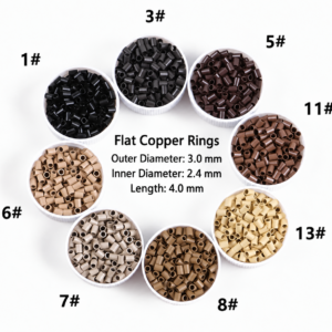 3.0 × 2.4 × 4.0 mm Flat Ceramic-Coated Copper Rings